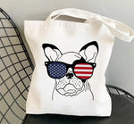 Tote Bag Bulldog Drapeau USA | Maison du Tote Bag