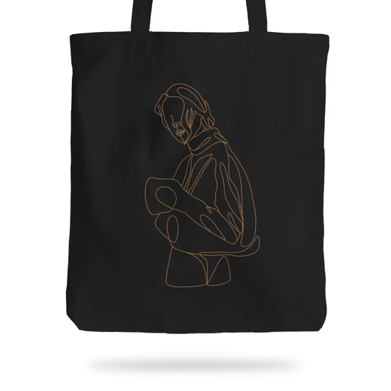 Tote Bag Noir Artistique | Maison du Tote Bag