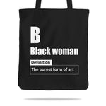 Tote bag for black